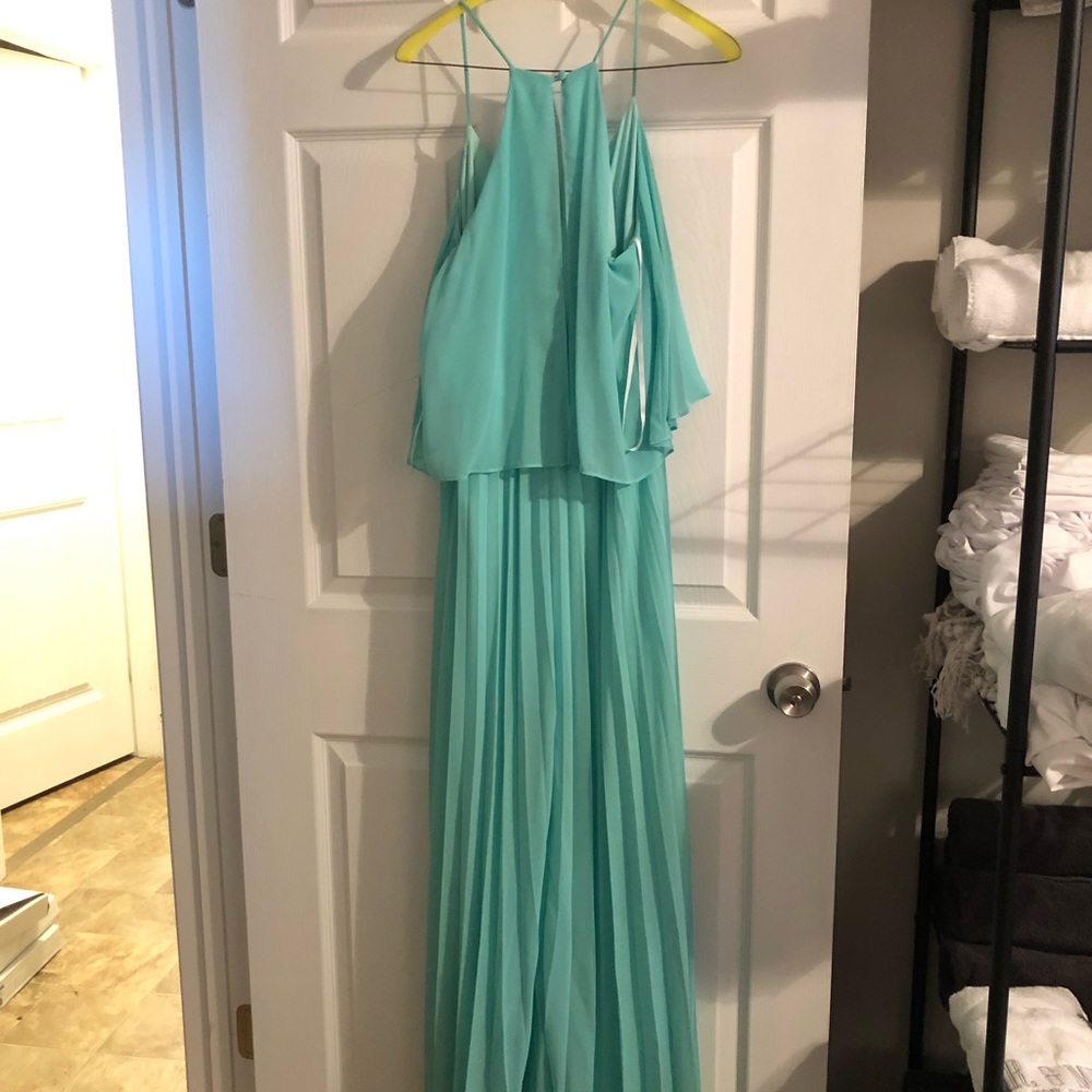 B. Darlin Mint Green Gown Size 12 - Picture 2 of 6